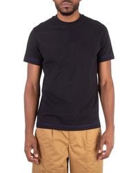 Burberry - Logo Embroidered Cotton T-Shirt - Lyst