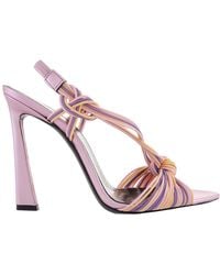 Saint Laurent - Scoubi Strappy Sandals, Brand Size 38 Us - Lyst