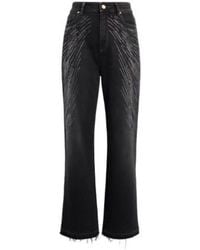 Roberto Cavalli - Embellished Cotton Wide-Leg Jeans, Brand Size 40 Us - Lyst