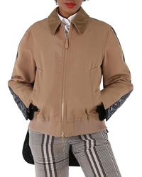 Burberry - Biscuit Technical Wool Reconstructed Harrington Jacket - Lyst