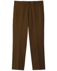 Burberry - Ekd Embroidered Cotton Chinos, Brand Size 50 (Waist - Lyst