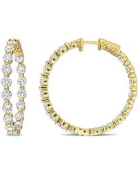 Created Forever - 6 1/8Ct Tw Lab-Grown Diamond Inside Outside Hoop Earrings - Lyst