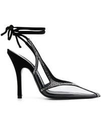 The Attico - Venus Chrome Slingback Pumps - Lyst