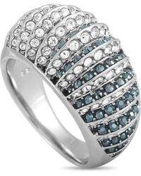 Swarovski - Luxury Rhodium-Plated Stainless Steel And Clear Crystals Ring - Lyst