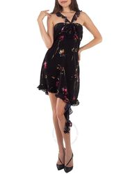 ROTATE BIRGER CHRISTENSEN - Sachet Floral-print Asymmetric Minidress - Lyst