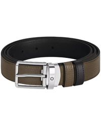Montblanc - Reversible Leather 30Mm Everyday Buckle Belt - Lyst