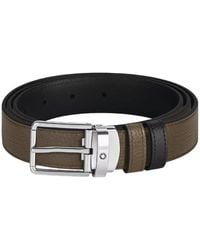 Montblanc - Reversible Leather 30Mm Everyday Buckle Belt - Lyst