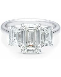 Brilliant Diamond - 4.75 Carat Emerald Lab Grown 3 Stone Engagement Diamond Ring - Lyst