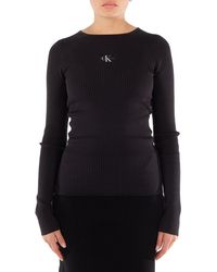 Calvin Klein - Slim Ribbed Lyocell Jumper - Lyst