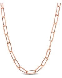 Amour - 5Mm Diamond Cut Paperclip Chain Necklace - Lyst