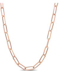 Amour - 5Mm Diamond Cut Paperclip Chain Necklace - Lyst