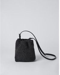 Brunello Cucinelli - Anthracite Textured Shoulder Bag - Lyst
