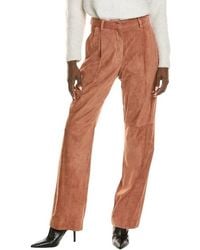 Brunello Cucinelli - Rust Relaxed Suede Trousers, Brand Size 42 (Us - Lyst