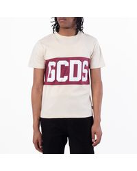 Gcds - Stripe Logo Band Cotton T-Shirt - Lyst