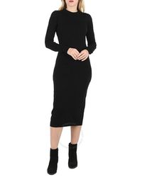 Moschino - Fitted Knitted Midi Dress - Lyst