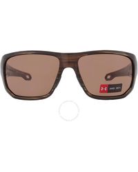 Under Armour - Brown Wrap Sunglasses Ua Attack 2 0w18/h5 63 - Lyst
