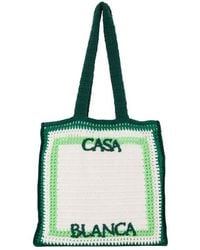 CASABLANCA - Crocheted Cotton Tote Bag - Lyst