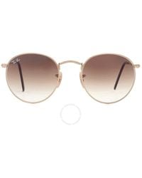 Ray-Ban - Round Metal Brown Gradient Sunglasses Rb3447 001/51 50 - Lyst
