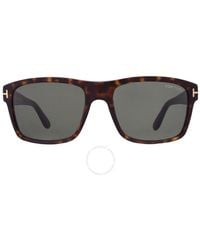 Tom Ford - August Green Rectangular Sunglasses Ft0678 52n 58 - Lyst