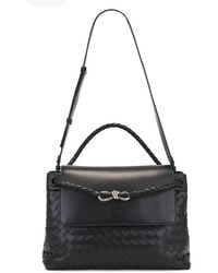 Bottega Veneta - Andiamo Intrecciato Leather Messenger Bag - Lyst