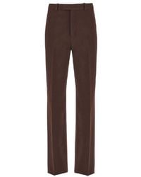 Ferragamo - Wide-Leg Virgin Wool Tailored Trousers, Brand Size 46 Us - Lyst