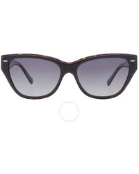 COACH - Polarized Grey Gradient Cat Eye Sunglasses Hc8370f 5764t3 56 - Lyst
