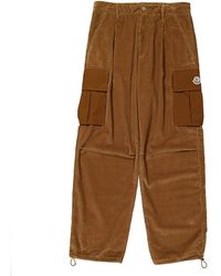 Moncler - Corduroy Wide-Leg Trousers, Brand Size 48 Us - Lyst