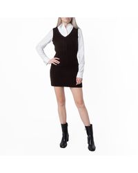 Ferragamo - Knitted Sleeveless Mini Dress - Lyst