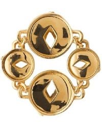 Burberry - Hollow Medallion Plated Ring - Lyst