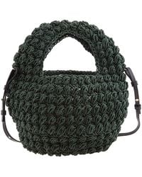 JW Anderson - Khaki Popcorn Basket Woven Top Handle Bag - Lyst