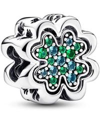 PANDORA - Ladies Splittable Four Leaf Clover Charm - Lyst