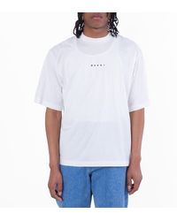 Marni - Organic Cotton Jersey Logo T-Shirt - Lyst