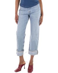 Agolde - Marbled Fran Low Slung Straight Jeans - Lyst