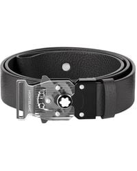 Montblanc - M Lock 4810 Grainy Leather 35 Mm Belt - Lyst