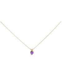 Haus of Brilliance - 14K 5X5 Mm Heart Shaped Amethyst Solitaire Pendant Necklace - Lyst