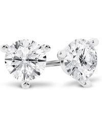Brilliant Diamond - 14K Igi Certified 1.50 Carat Round Cut Lab Grown Diamond Stud Earrings, Vs Clarity, E-F Color - Lyst