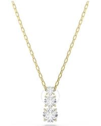 Swarovski - Stilla Attract-Tone Plated Pendant Necklace - Lyst