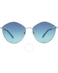 Calvin Klein - Light Blue Oval Sunglasses Ckj22202s 040 61 - Lyst
