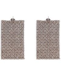 Brunello Cucinelli - Rectangular Mesh Earrings, Size - Lyst