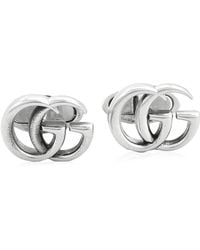 Gucci - Sterling Cufflinks With Double G Motif - Lyst