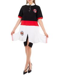 Burberry - Striped Cotton Reconstructed Polo Shirt Dress - Lyst