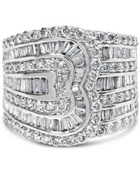 Haus of Brilliance - 10K 2 1/2 Cttw Round And Baguette-Cut Diamond Multi-Row Bypass Ring (J-K Color, I2-I3 Clarity) - Lyst