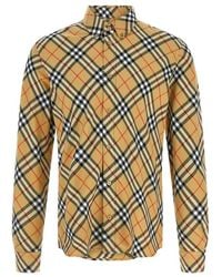 Burberry - Sand Relaxed Fit Check Cotton Flannel Shirt - Lyst