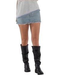 MM6 by Maison Margiela - Frayed Denim Miniskirt, Brand Size 38 (Us - Lyst