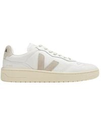 Veja - V-90 Leather Low-Top Sneakers - Lyst