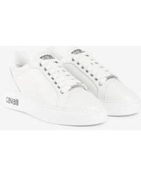 Roberto Cavalli - Leather Low-Top Sneakers, Brand Size 39 Us - Lyst