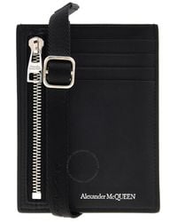 McQueen - Calf Leather Rectangle Card-Holder - Lyst