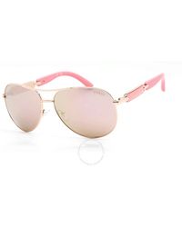 Guess Factory - Brown Pink Mirror Pilot Sunglasses Gu7295 28g 60 - Lyst