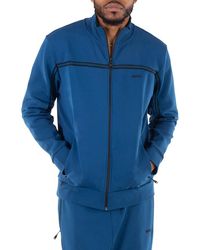 BOSS - Tape Inserts Zip-Up Sweatshirt - Lyst