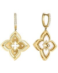 Roberto Coin - 18K Venetian Princess Pirouette Diamond & Mother Of Pearl Flower Drop Earrings 8883468Ayerxp - Lyst